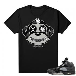 Anthracite 5s match sneaker tee black Monkey