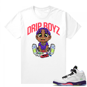 Bel-Air 5s Alternate sneaker tees - White - Drip Boyz