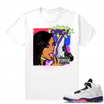 Bel-Air 5s Alternate sneaker tees - White - OMG Sneakers