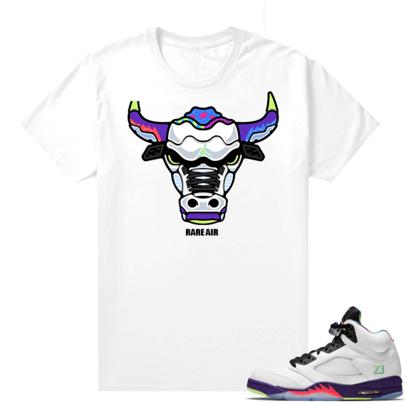 Bel-Air 5s Alternate sneaker tees - White - Rare Air Bull