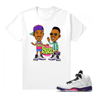 Bel-Air 5s Alternate sneaker tees - White - The Handshake