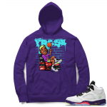 Bel Air 5s Sneaker Hoodie - Purple - Fresh Fives