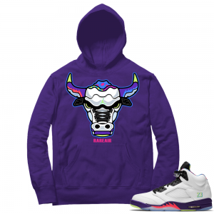 Bel Air 5s Sneaker Hoodie - Purple - Rare Air Bull