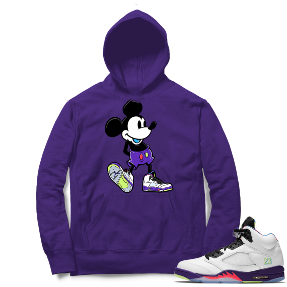 Bel Air 5s Sneaker Hoodie - Purple - Sneakerhead Mickey