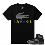 Bordeaux 7s Jordan tees - Savage - Black