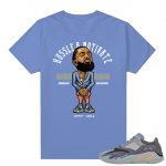 Carbon Blue Yeezy 700 | Nipsey Hussle Motivate | Blue shirt