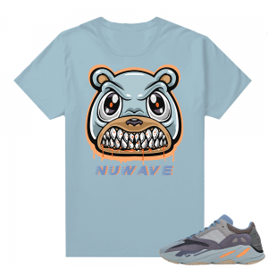 Carbon Blue Yeezy 700 | Nuwave Angry Bear | Carbon Blue shirt