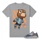 Carbon Blue Yeezy 700 | Bear Boost 700 | Heather Grey shirt