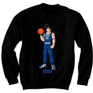 Air Jordan 6 Ghost Green lows 'Goku Beast' Black Crewneck