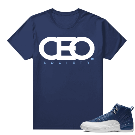 Air Jordan retro 12 Indigo matching shirts - Navy - CEO Society