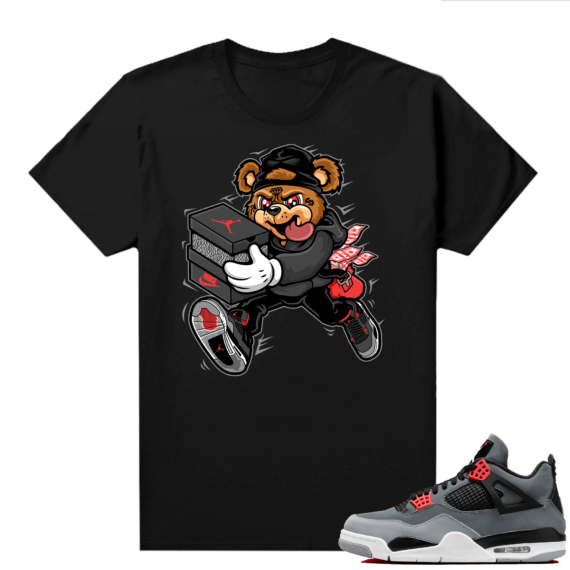 Jordan 4 Infrared Shirts - Black Bear Sneaker Heist