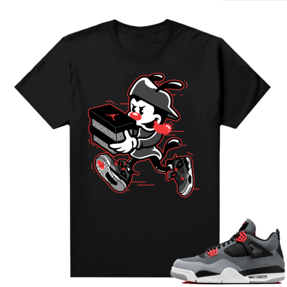 Jordan 4 Infrared Shirts - Black Double Up