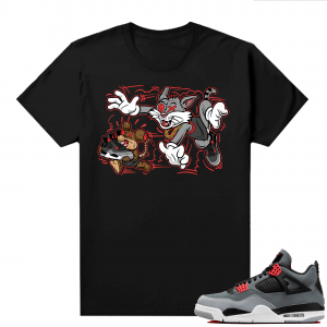 Jordan 4 Infrared Shirts - Black Finessed