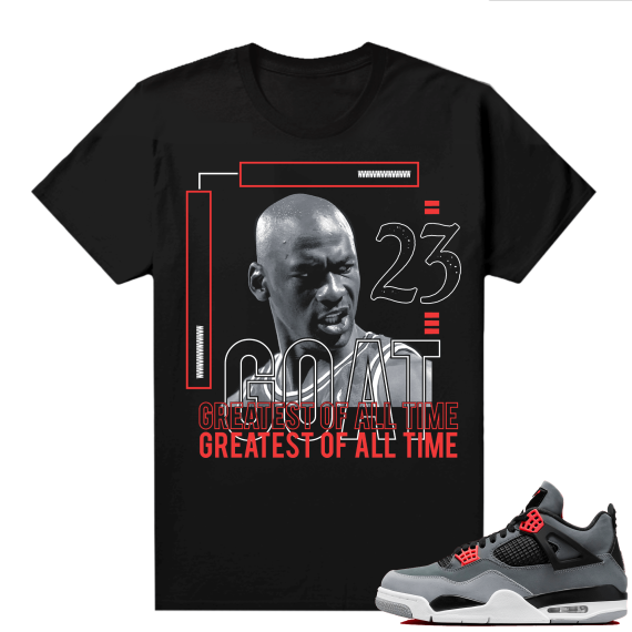 Jordan 4 Infrared Shirts - Black Goat