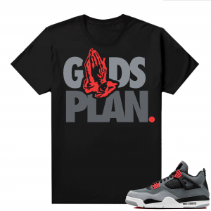 Jordan 4 Infrared Shirts - Black Gods Plan