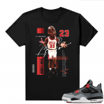 Jordan 4 Infrared Shirts - Black MJ Shrug