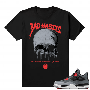 Jordan 4 Infrared Shirts - Black Marcello Gior Bad Habits