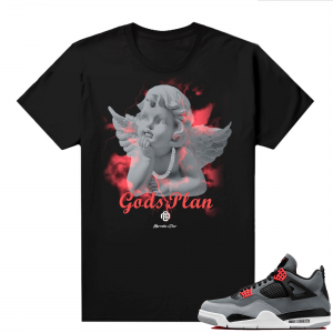 Jordan 4 Infrared Shirts - Black Marcello Gior Gods Plan