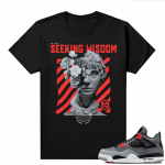 Jordan 4 Infrared Shirts - Black Marcello Gior Seeking Wisdom