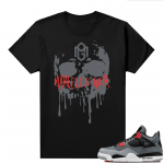 Jordan 4 Infrared Shirts - Black Marcello Gior Skull Drip