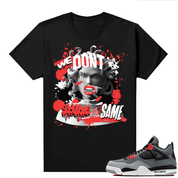 Jordan 4 Infrared Shirts - Black Medusa