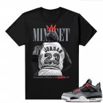 Jordan 4 Infrared Shirts - Black Mindset MJ Jersey