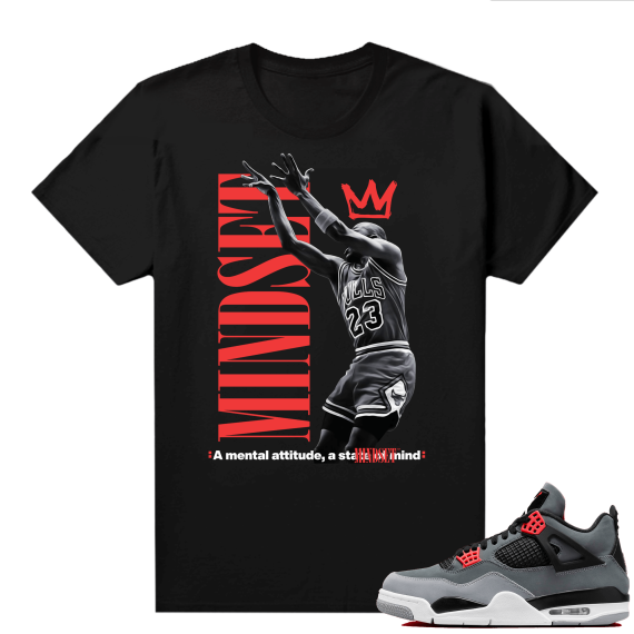 Jordan 4 Infrared Shirts - Black Mindset MJ Jumper