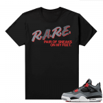 Jordan 4 Infrared Shirts - Black Rare Pair