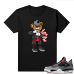 Jordan 4 Infrared Shirts - Black Rich Bear