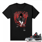 Jordan 4 Infrared Shirts - Black Sasuke