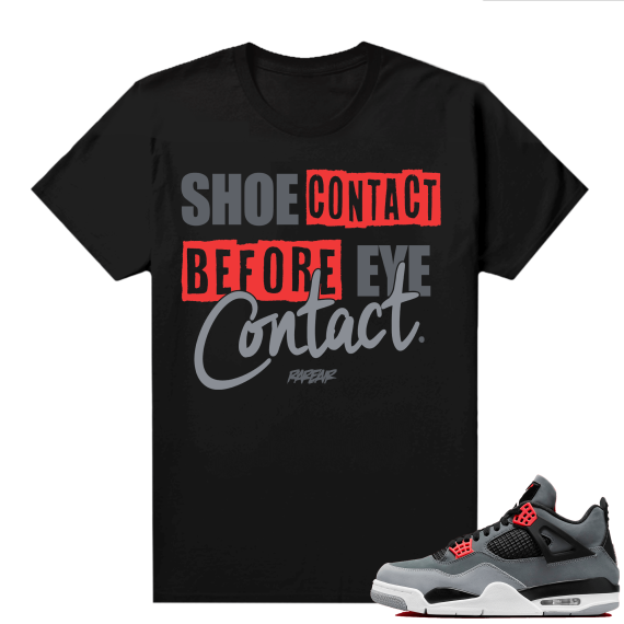 Jordan 4 Infrared Shirts - Black Shoe Contact