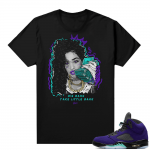 Alternate Grape 5s Sneaker Tees - Black - Big Bank