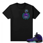 Alternate Grape 5s Sneaker Tees - Black - Boomin Bomb