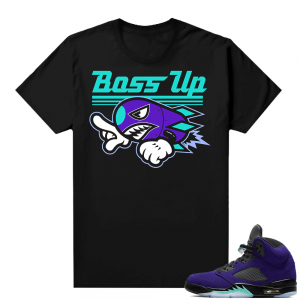 Alternate Grape 5s Sneaker Tees - Black - Boss Up Rocket