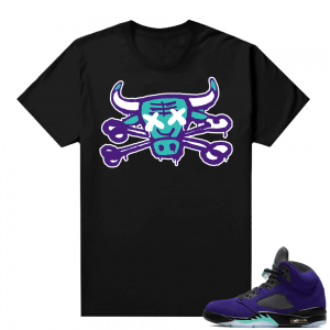 Alternate Grape 5s Sneaker Tees - Black - Bully Bones