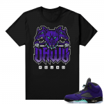 Alternate Grape 5s Sneaker Tees - Black - Dawg Pound