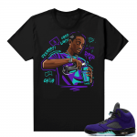 Alternate Grape 5s Sneaker Tees - Black - Double Cup Sippin