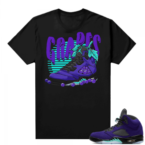 Alternate Grape 5s Sneaker Tees - Black - Grapes