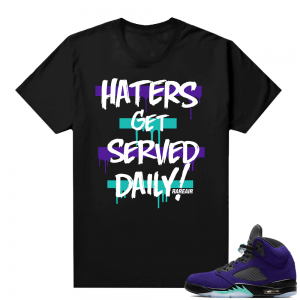 Alternate Grape 5s Sneaker Tees - Black - Haters Get Served