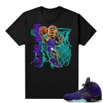 Alternate Grape 5s Sneaker Tees - Black - MJ Toon