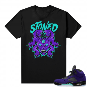 Alternate Grape 5s Sneaker Tees - Black - Medusa