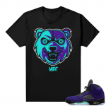 Alternate Grape 5s Sneaker Tees - Black - Misfit Grizzly