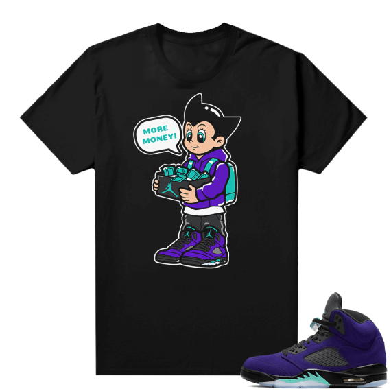 Alternate Grape 5s Sneaker Tees - Black - More Shoe Money