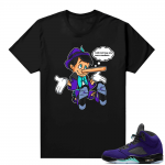 Alternate Grape 5s Sneaker Tees - Black - No More Sneakers