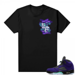 Alternate Grape 5s Sneaker Tees - Black - Smile Now Cry Later