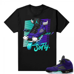 Alternate Grape 5s Sneaker Tees - Black - So Fly Kicks