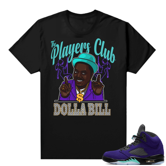 Alternate Grape 5s Sneaker Tees - Black - The Players Club