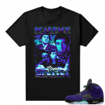 Alternate Grape 5s Sneaker Tees - Black - Tony Montana Vintage Movie