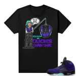 Alternate Grape 5s Sneaker Tees - Black - Almost Got EM