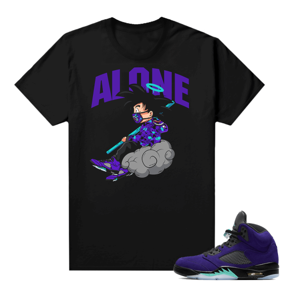 Alternate Grape 5s Sneaker Tees - Black - Alone